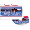 Snowy Farm Holiday Greeting Card w/ Matching CD